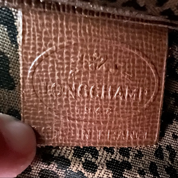 Longchamp Le Pliage Heritage Brown Leather Satchel Tote - Picture 9 of 10